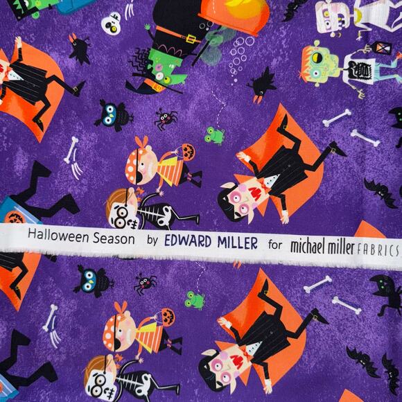 Halloween Season by Edward Miller- Michael Miller Fabrics- 1 Yd - Trick or Treat - Picture 5 of 9